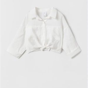 NWT Zara flowing shirt with knot detail